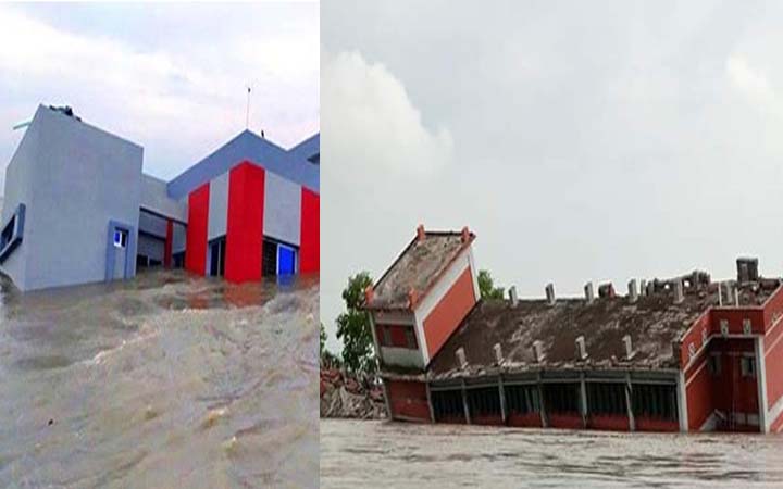 পদ্মা-মেঘনা  নদী গর্ভে দুটি স্কুল বিলীন